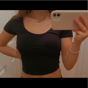 2 Identical Black Crop Tops🤍